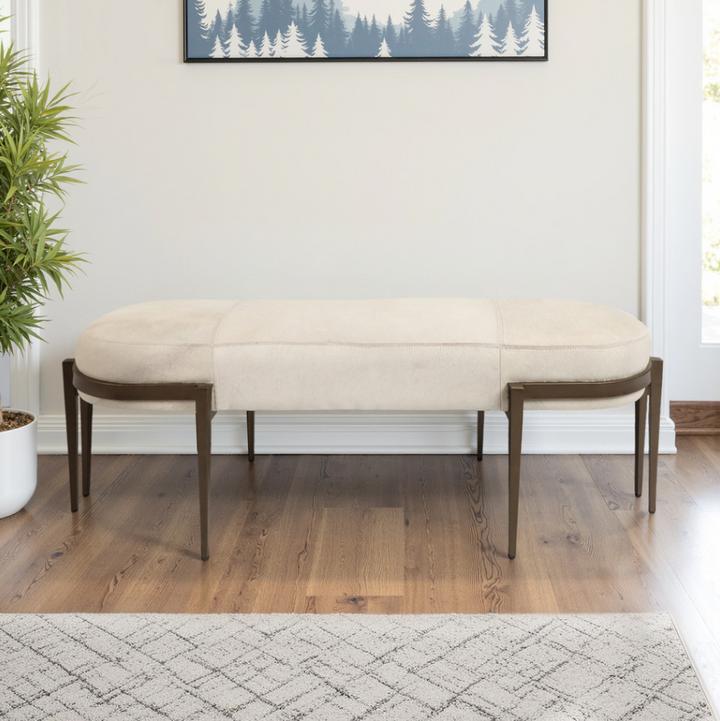 Marella Hair on Hide Bench - 13 Hub Lane   |  Benches