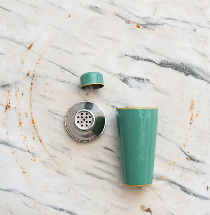 Enameled Stainless Steel Cocktail Shaker