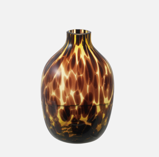 Glass Vase, Tortoise Shell