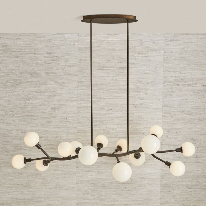 Meandering 14-Light Pendant, Bronze - 13 Hub Lane   |  Pendants