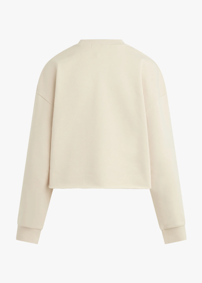 Favorite Daughter Cropped Collegiate Sweatshirt, French Oak w/ Snow White - 13 Hub Lane   |  Cropped Sweatshirts