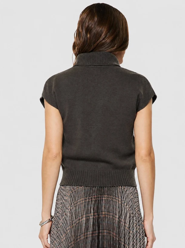 Turtleneck Cap Sleeve Sweater - 13 Hub Lane   |  