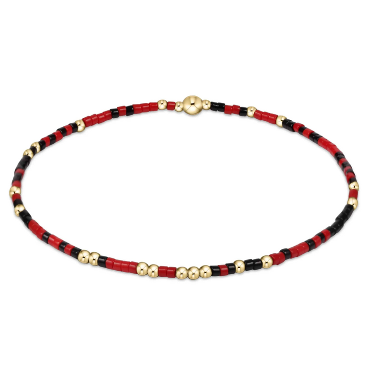 enewton gameday hope unwritten bracelet - bright red & onyx - 13 Hub Lane   |  Beaded Bracelets