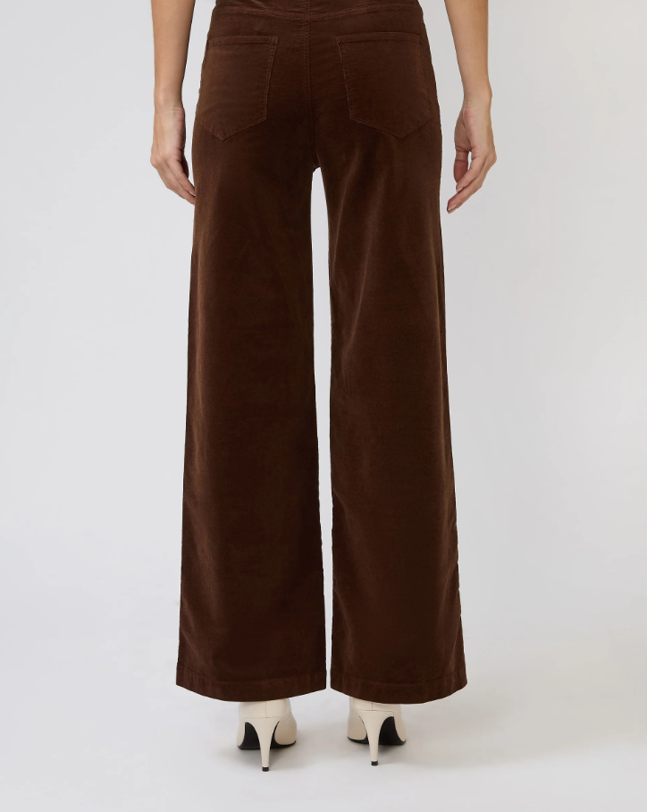 Paige Anessa 31" Wide Leg Cords, Hickory