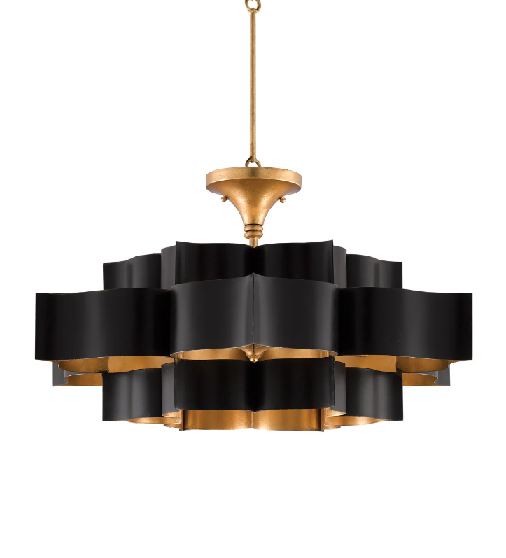 Grand Lotus Black Large Chandelier - Thumbnail 2