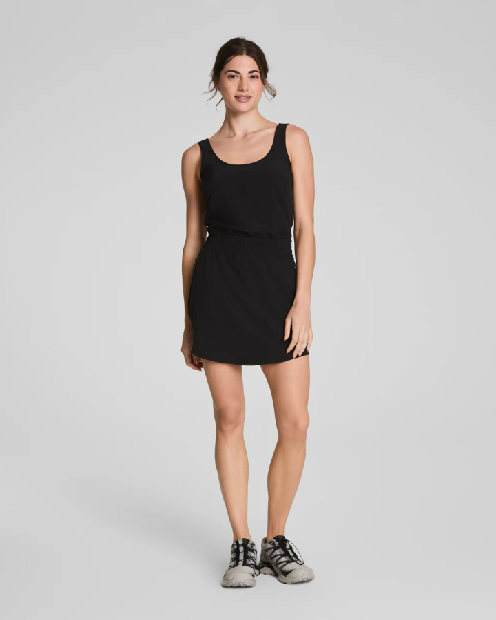SPANX® On the Move Tank Dress, Very Black - 13 Hub Lane   |  Mini Dresses