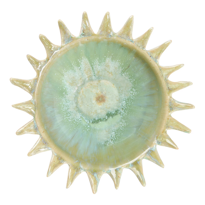 Stoneware Sunburst Serving Bowl, Opal Reactive Glaze