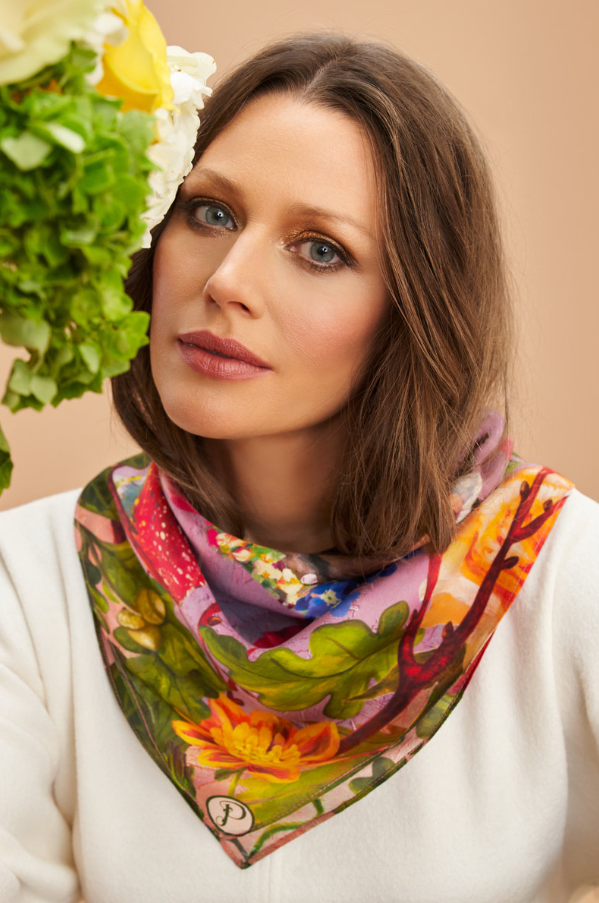 Whimsical Woodland Silk Scarf