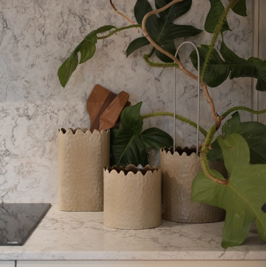 Flowery Vase, Beige - 13 Hub Lane   |  Ceramic Vases