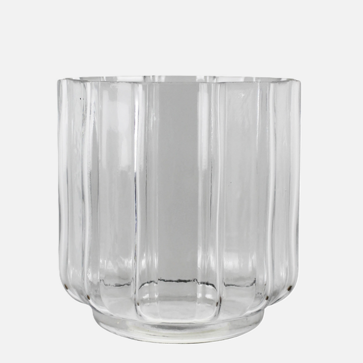 Ribbed Cylinder Glass Vase - 13 Hub Lane   |  Glass Vases