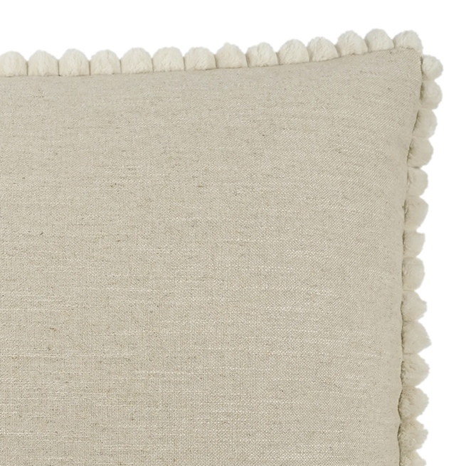 Pom Chic Pillow, Linen - 13 Hub Lane   |  Linen Pillows