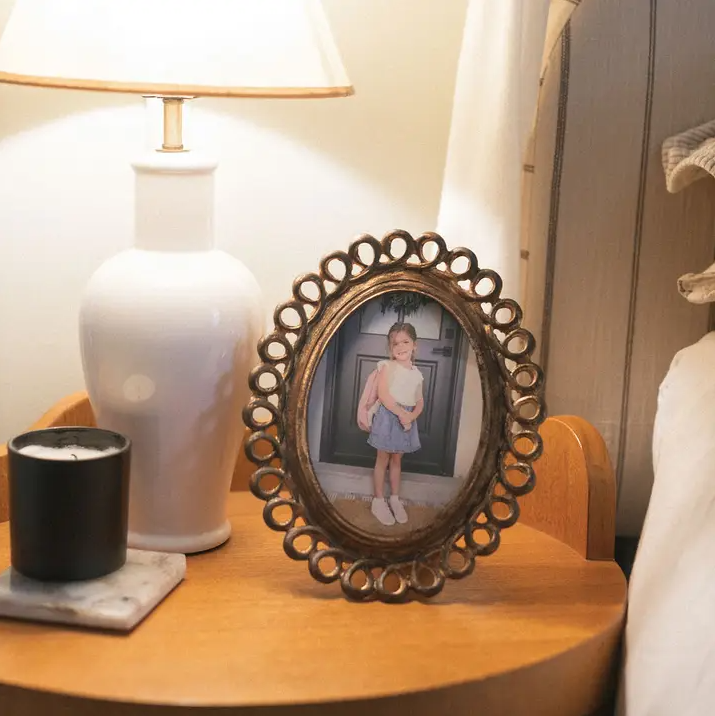 Fancy Scalloped Oval Photo Frame - 13 Hub Lane   |  Gold Frames