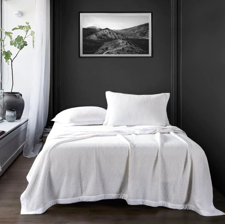 Waffle Weave Cotton Coverlet - Thumbnail 5