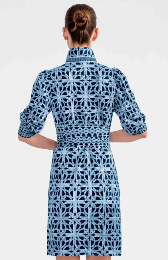 Swagger Mini Dress, Navy Ring Toss
