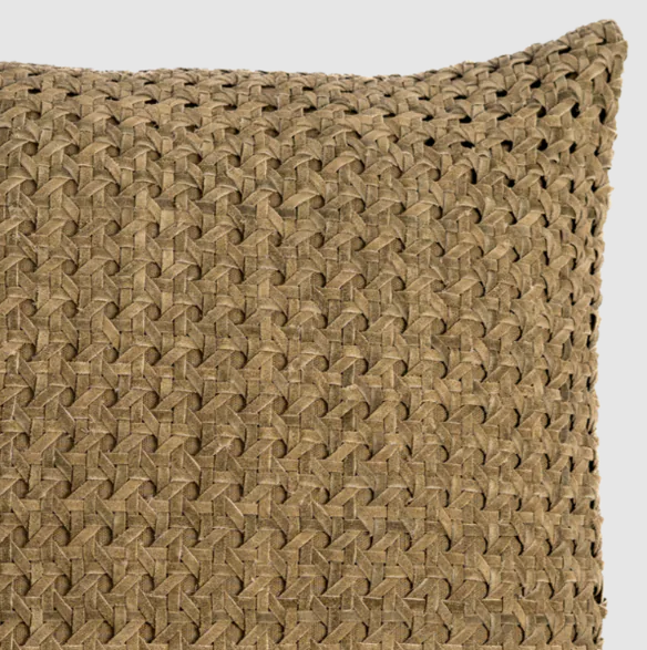Rattan Suede Pillow, Forest - 13 Hub Lane   |  