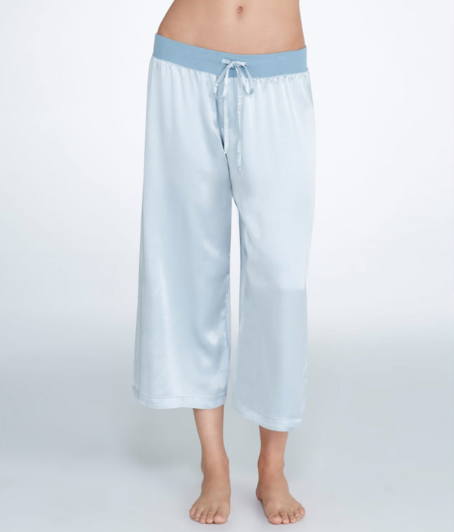 PJ Harlow Jolie Capri Satin Pant, Morning Blue