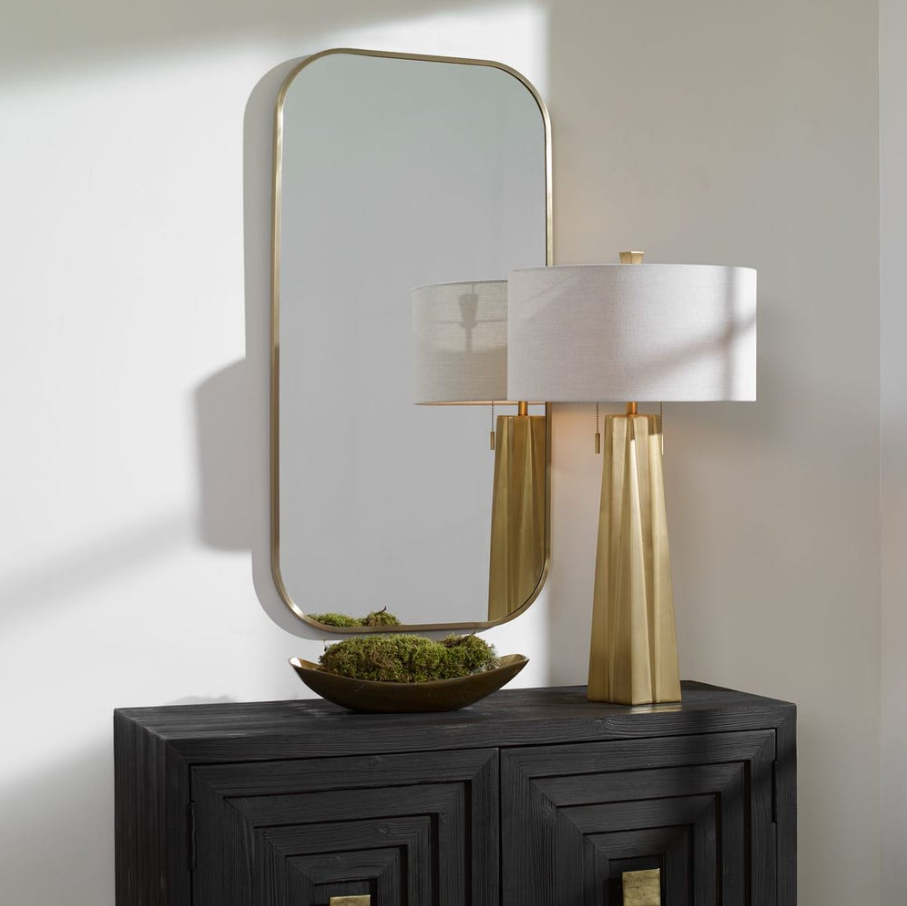 Taft Mirror, Brass - 13 Hub Lane   |  Rectangular Wall Mirrors