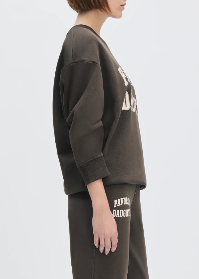 Favorite Daughter Collegiate Sweatshirt, Coffee w/ Gardenia - 13 Hub Lane   |  