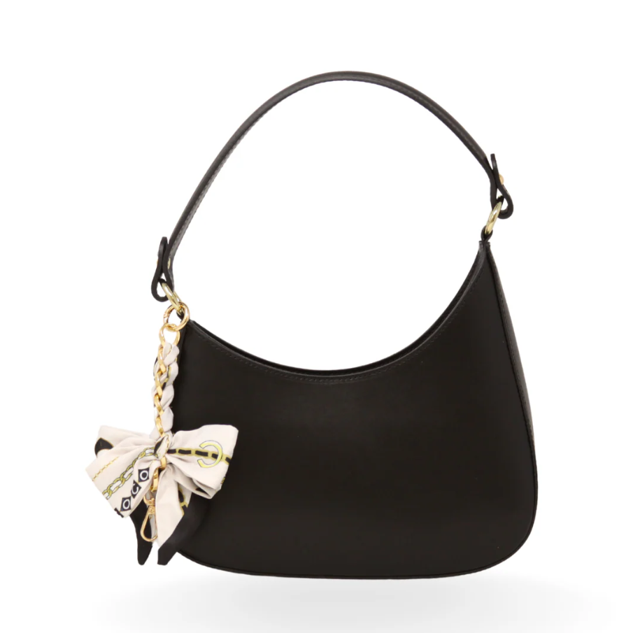 Italian Leather Shoulder Crossbody Bag, Black - 13 Hub Lane   |  Shoulder Bags