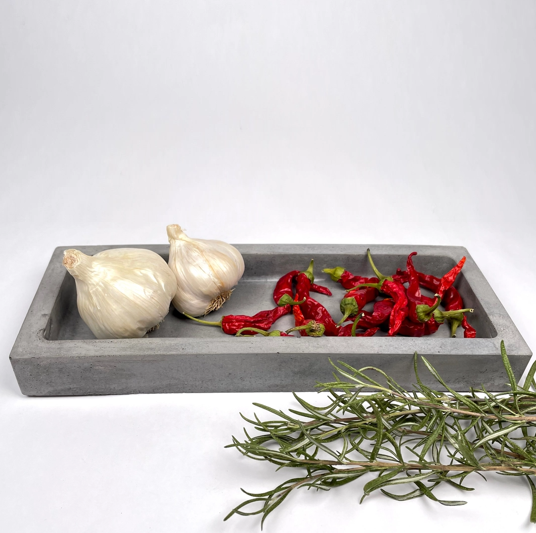 Rektangulär Concrete Tray