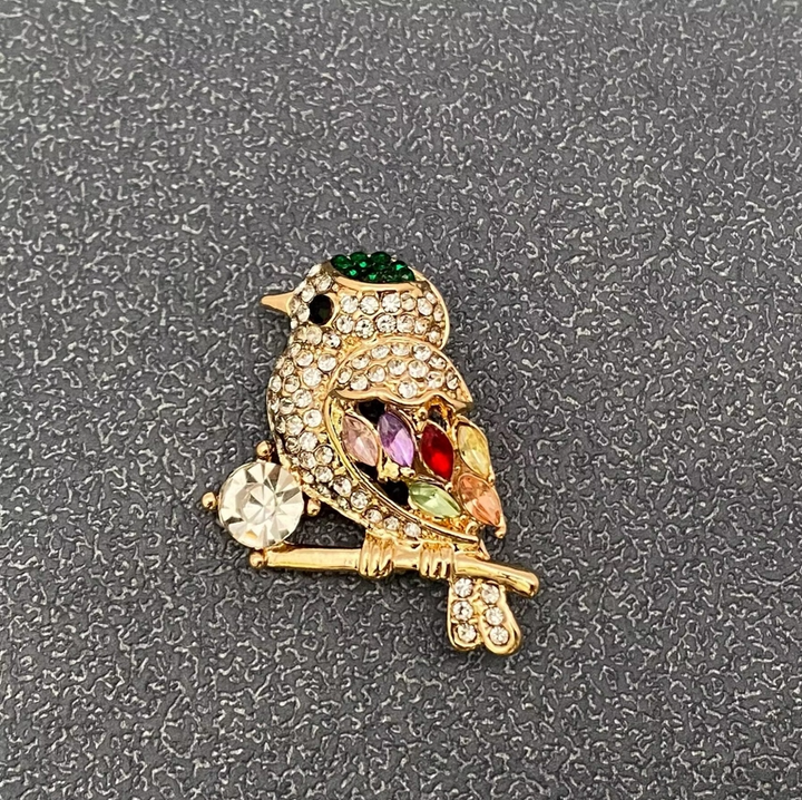 Rhinestone Magpie Brooch - 13 Hub Lane   |  Brooches