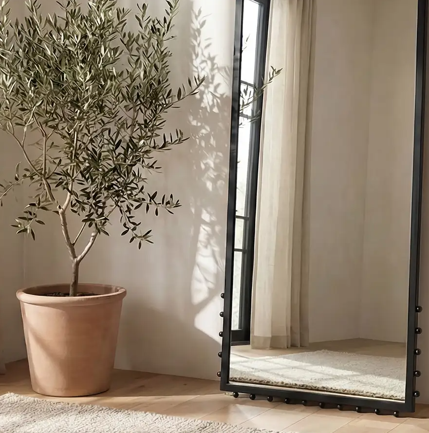 Figaro Floor Mirror, Black - 13 Hub Lane   |  Floor Mirrors