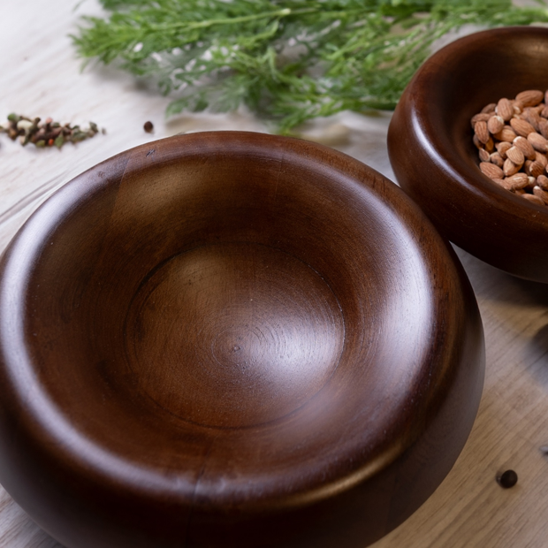 Round Turned Serving Bowl