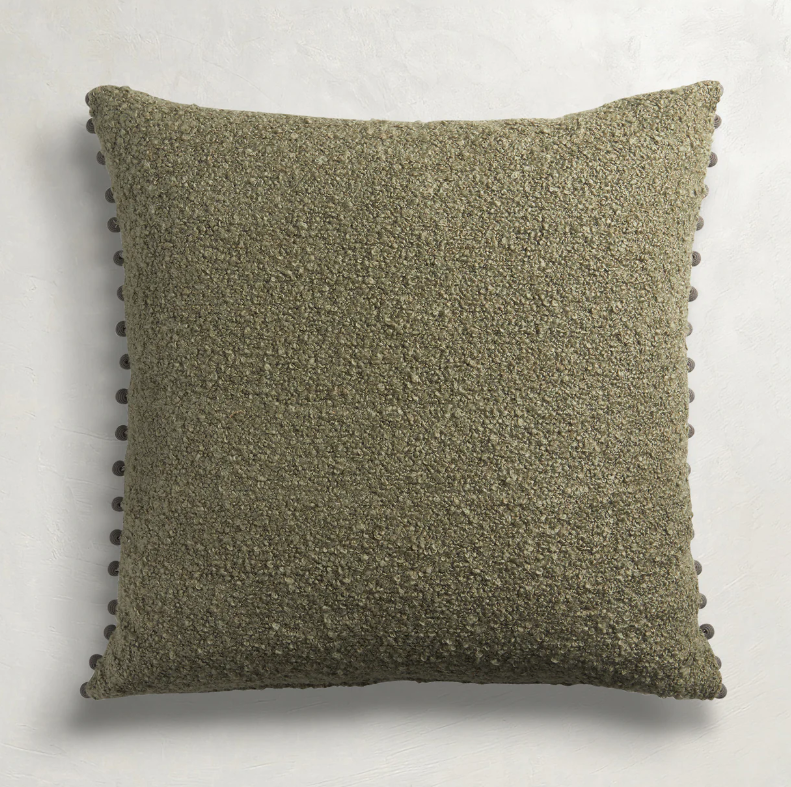 Revival Moss Pillow w/ Ball Fringe - 13 Hub Lane   |  