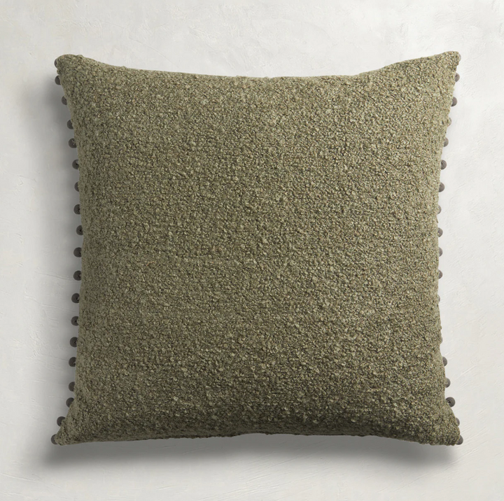 Revival Moss Pillow w/ Ball Fringe - 13 Hub Lane   |  