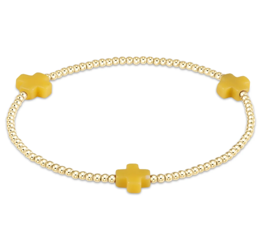 enewton Signature Cross Gold Pattern Bead Bracelet - 13 Hub Lane   |  