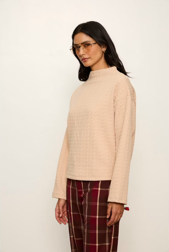 Sadie Quilted Top, Hazlenut