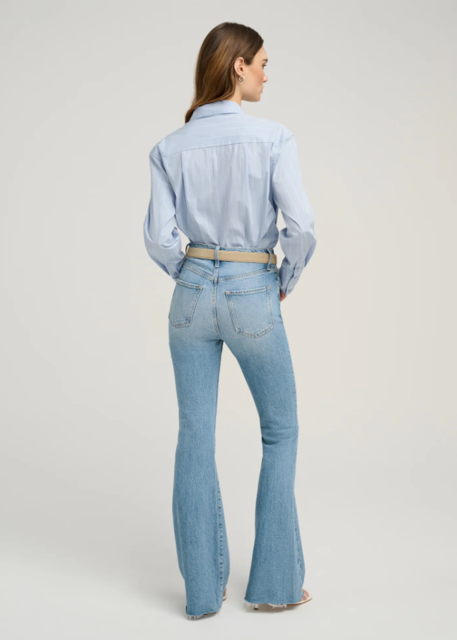 The Hire Me Bodysuit, Slate Stripe