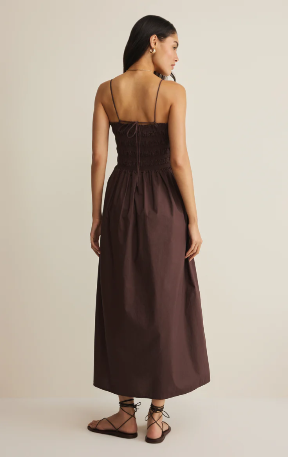 Cornelia Poplin Maxi, Chocolate Cherry