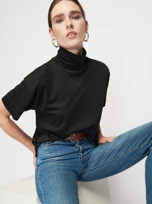 Nation LTD Fable Turtleneck Tee, Jet Black - 13 Hub Lane   |  Turtlenecks