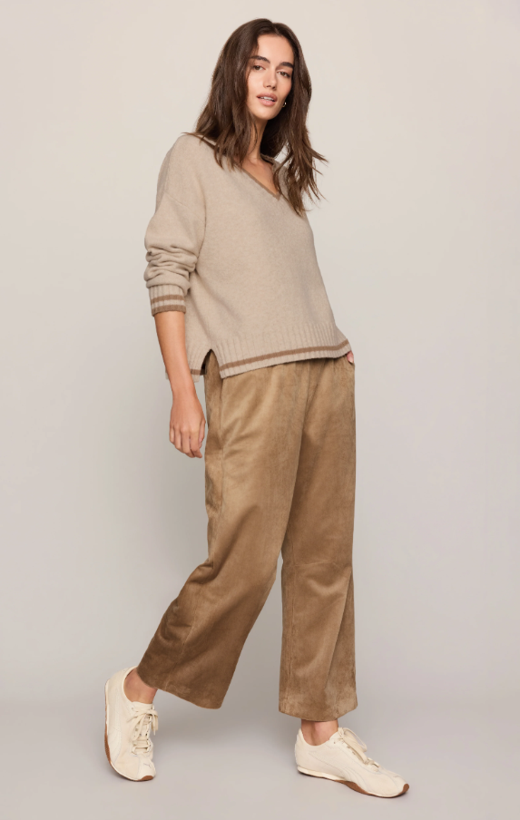 Drift Faux Suede Pants, Light Sand