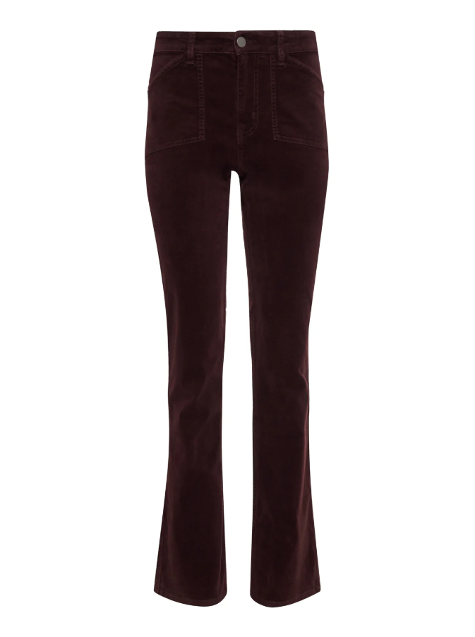 Velveteen Brook Bootcut Pants, Dark Crimson - 13 Hub Lane   |  Bootcut Pants