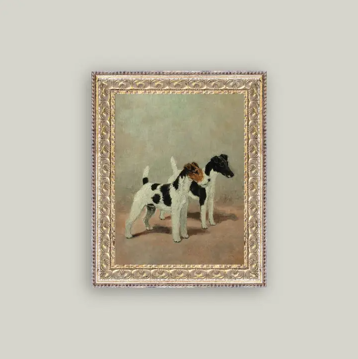 Two Fox Terriers - 13 Hub Lane   |  Small Wall Art