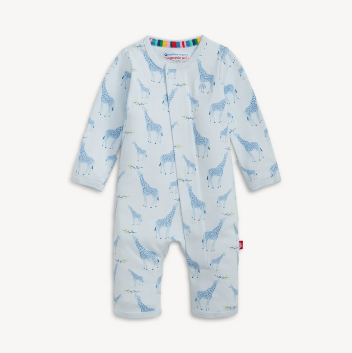 blue jolie giraffe magnetic coverall