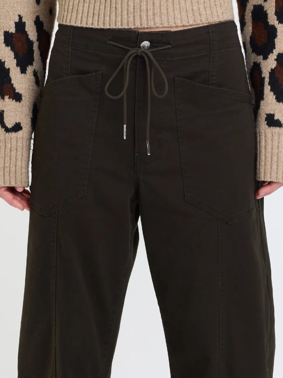 Villa Drawstring Barrel Pant, Fern
