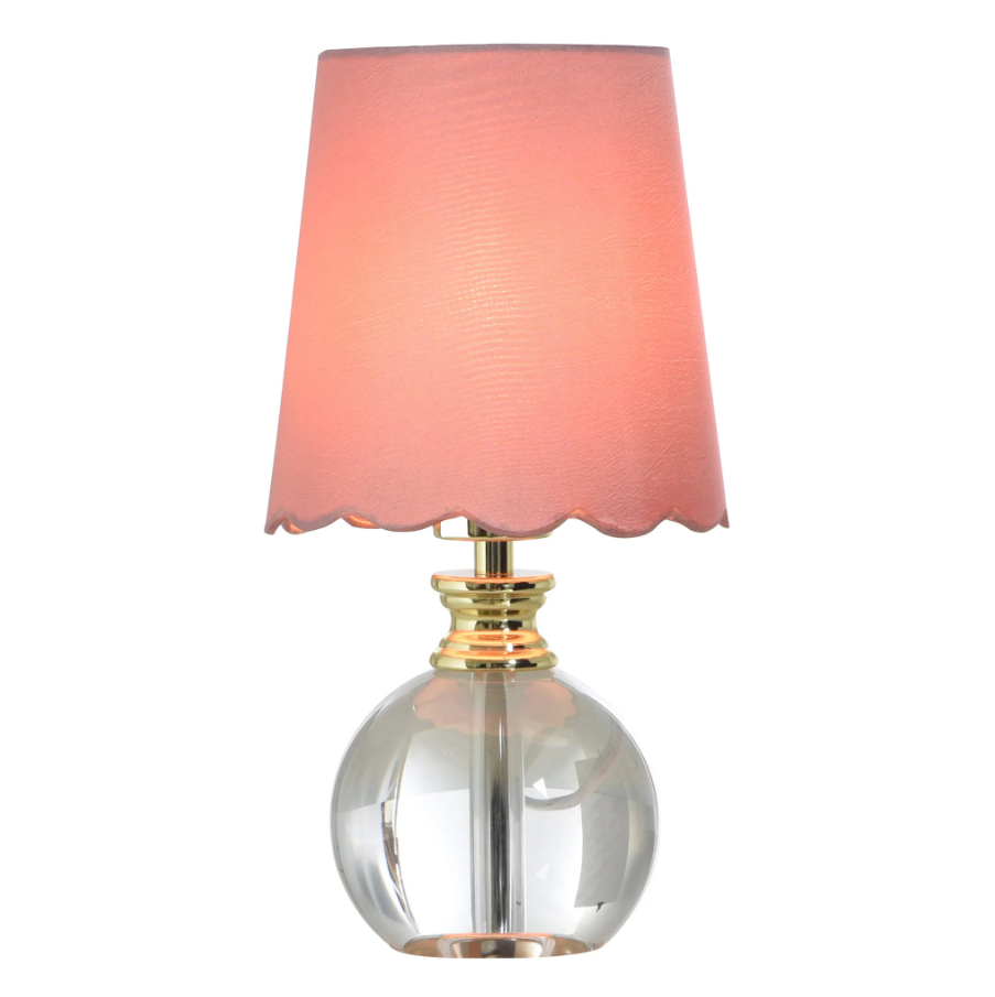 Beatrice Glass Lamp, Pink - 13 Hub Lane   |  Glass Table Lamps