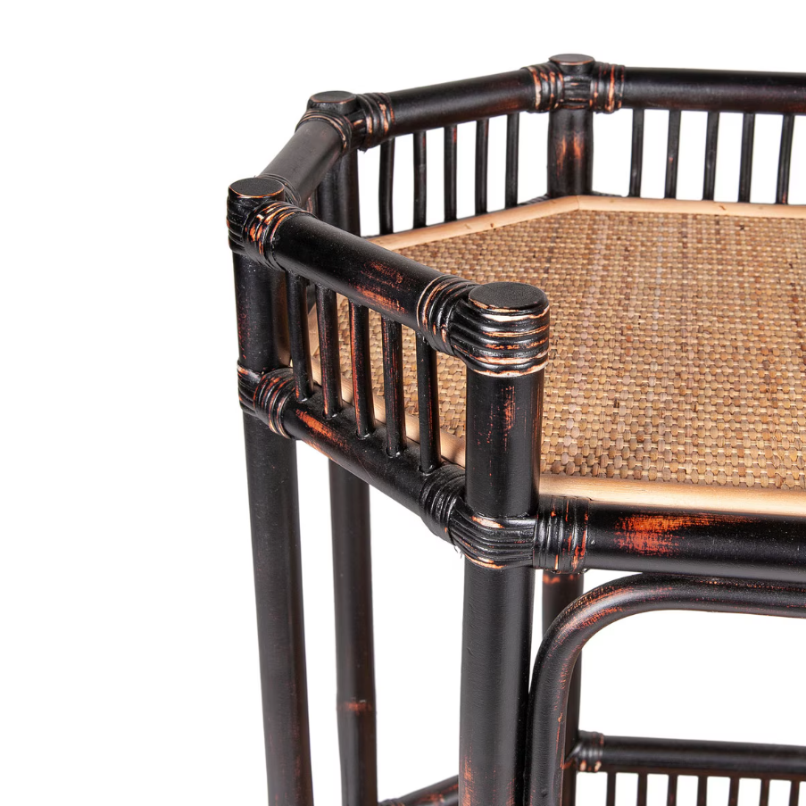 Wren Rattan Bar Cart - Thumbnail 4
