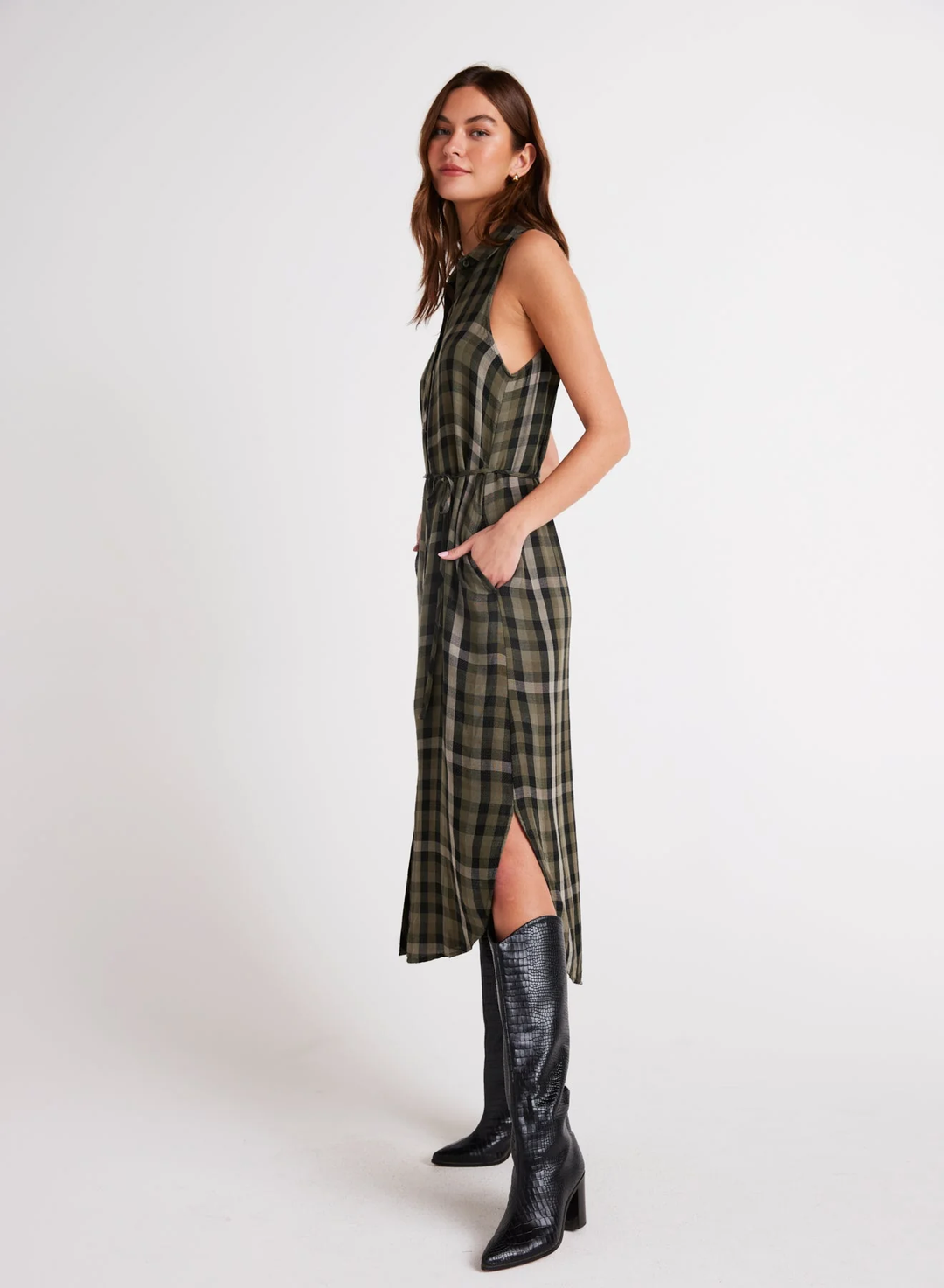 Bella Dahl Sleeveless Button Down Midi Dress