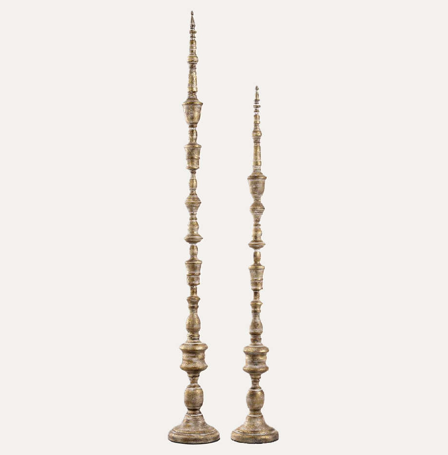 Metal Table Top Finial, Antique Gold - 13 Hub Lane   |  