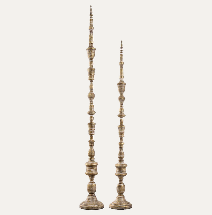 Metal Table Top Finial, Antique Gold - 13 Hub Lane   |  