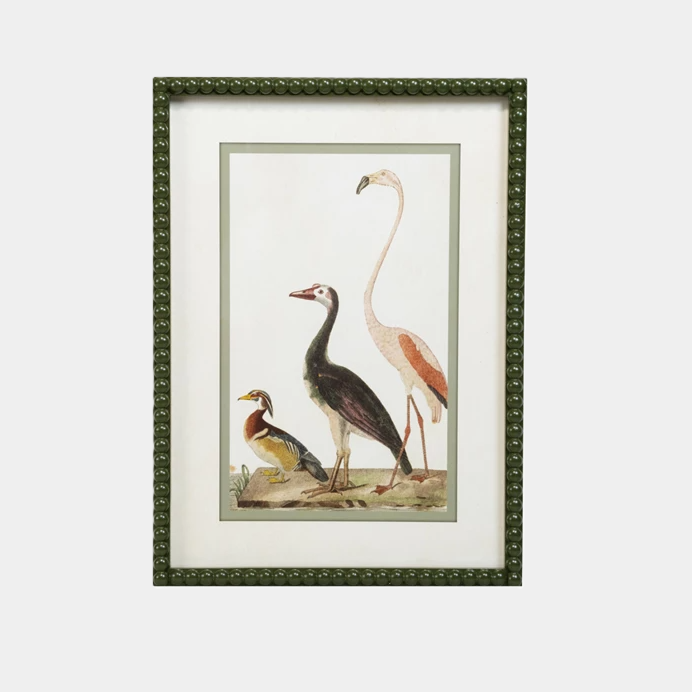Vintage Reproduction Bird Image & Bobbin Frame - 13 Hub Lane   |  Under Glass Prints & Art