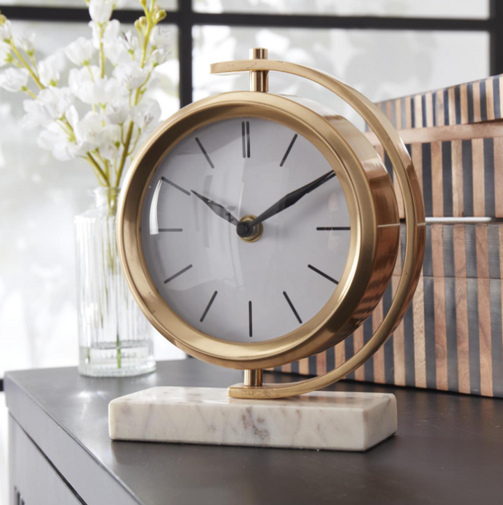 Table Clock w/ Marble Base
