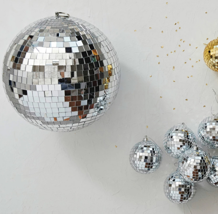 Silver Hanging Disco Ball