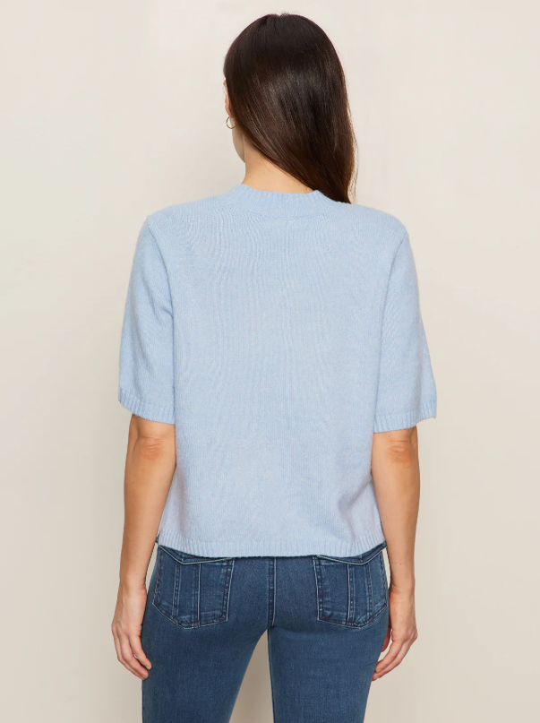 Perfect Sweater Tee, Blue Powder - 13 Hub Lane   |  Crewneck Sweaters