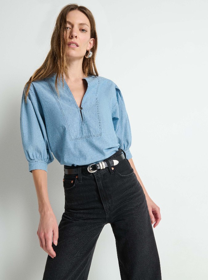 Nation LTD Emmett Top, Chambray - 13 Hub Lane   |  