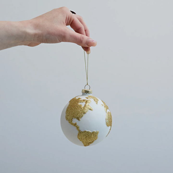 Hand-Painted Glass Globe Ornament